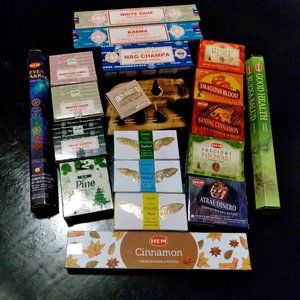 NEW Premium Incense Sampler Box w/ Holder